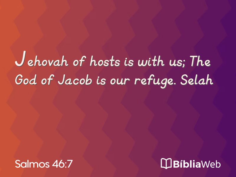 Salmos 46:7 em imagem para compartilhar