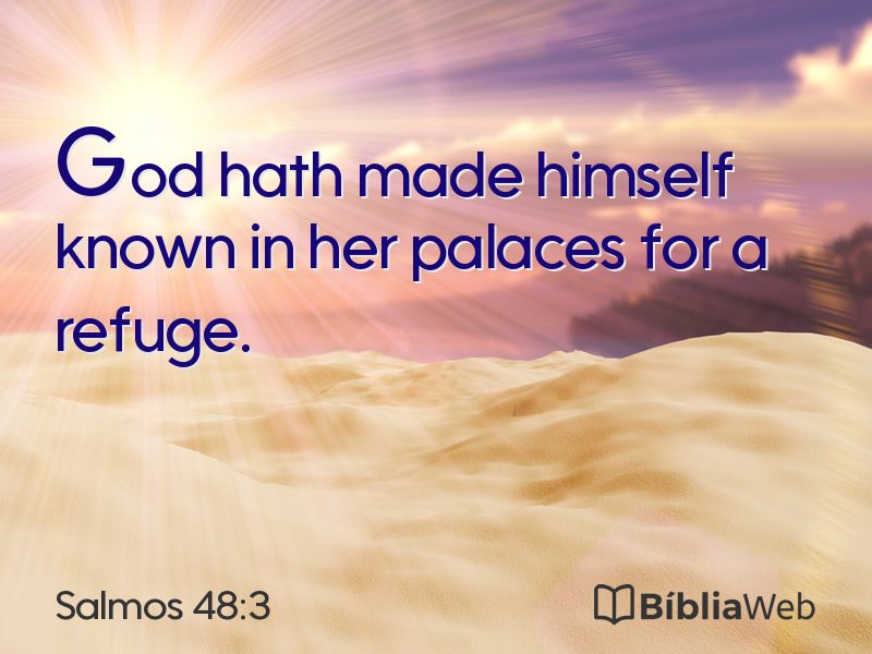 Salmos 48:3 em imagem para compartilhar