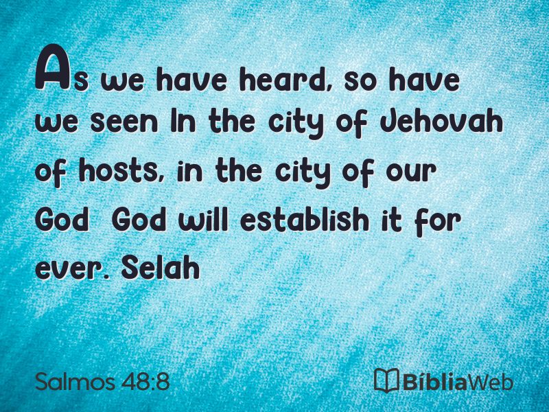 Salmos 48:8 em imagem para compartilhar