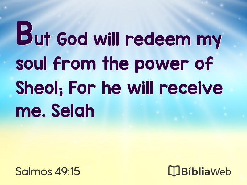 Salmos 49:15 em imagem para compartilhar