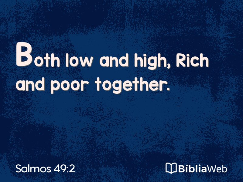 Salmos 49:2 em imagem para compartilhar
