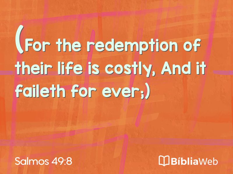 Salmos 49:8 em imagem para compartilhar