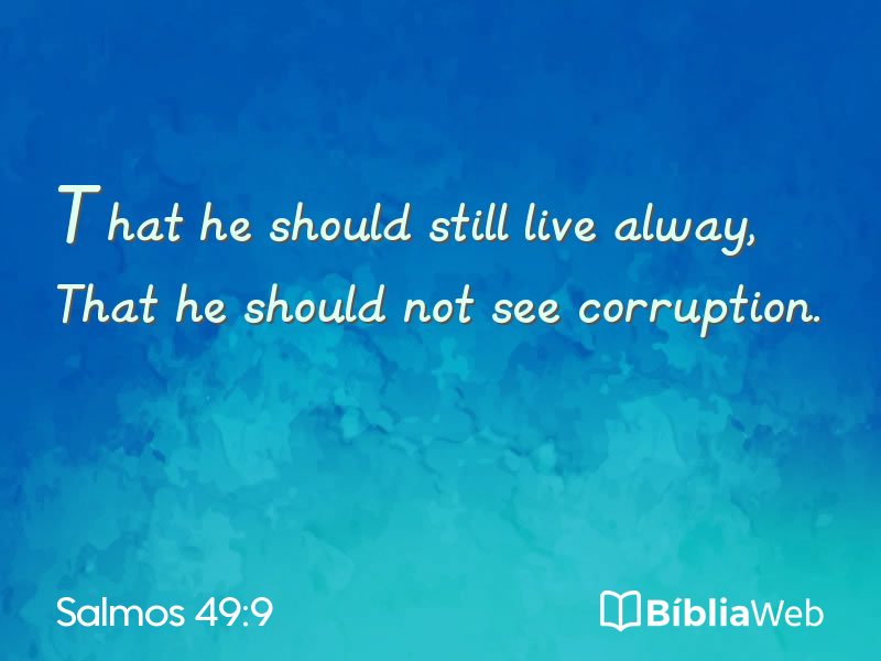 Salmos 49:9 em imagem para compartilhar