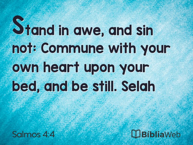 Salmos 4:4 em imagem para compartilhar