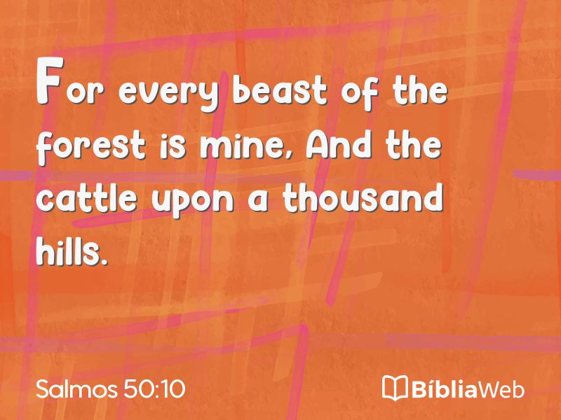 Salmos 50:10 em imagem para compartilhar