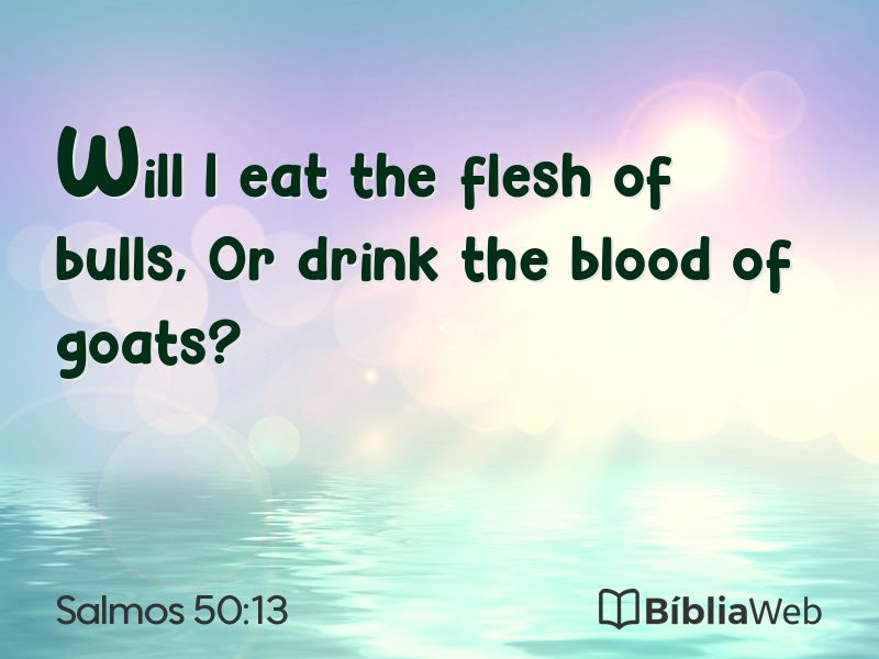 Salmos 50:13 em imagem para compartilhar