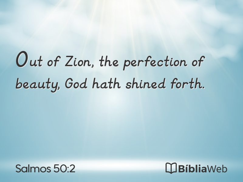 Salmos 50:2 em imagem para compartilhar