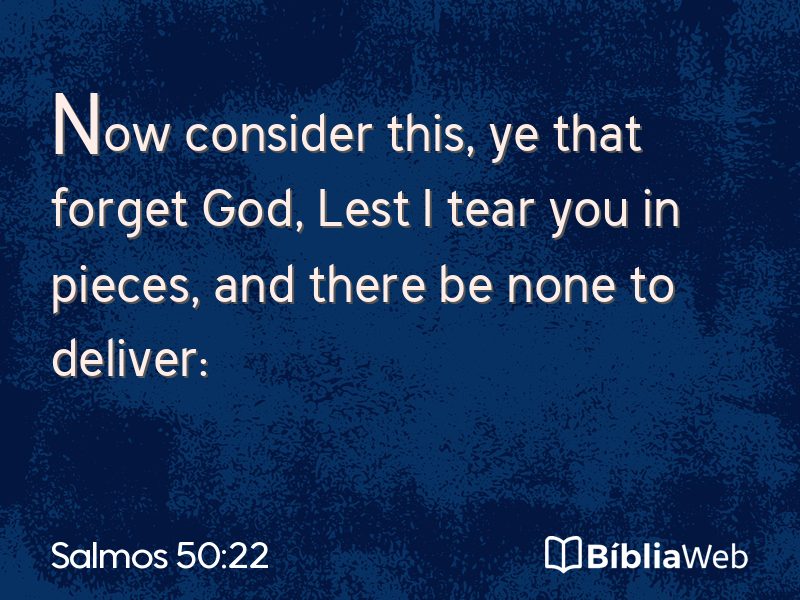 Salmos 50:22 em imagem para compartilhar