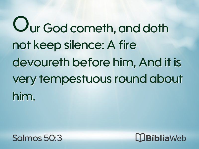 Salmos 50:3 em imagem para compartilhar