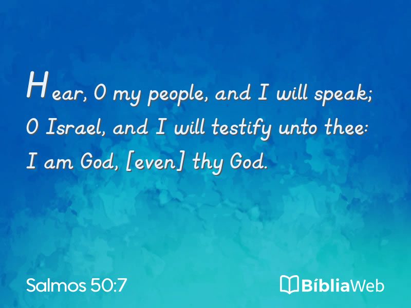 Salmos 50:7 em imagem para compartilhar
