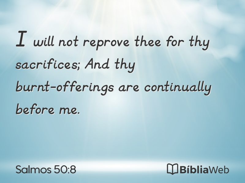 Salmos 50:8 em imagem para compartilhar
