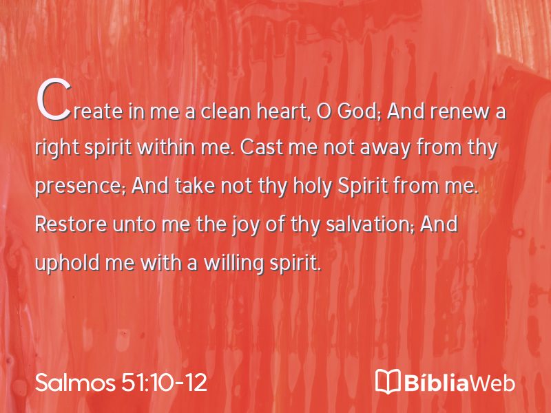Salmos 51:10-12 em imagem para compartilhar