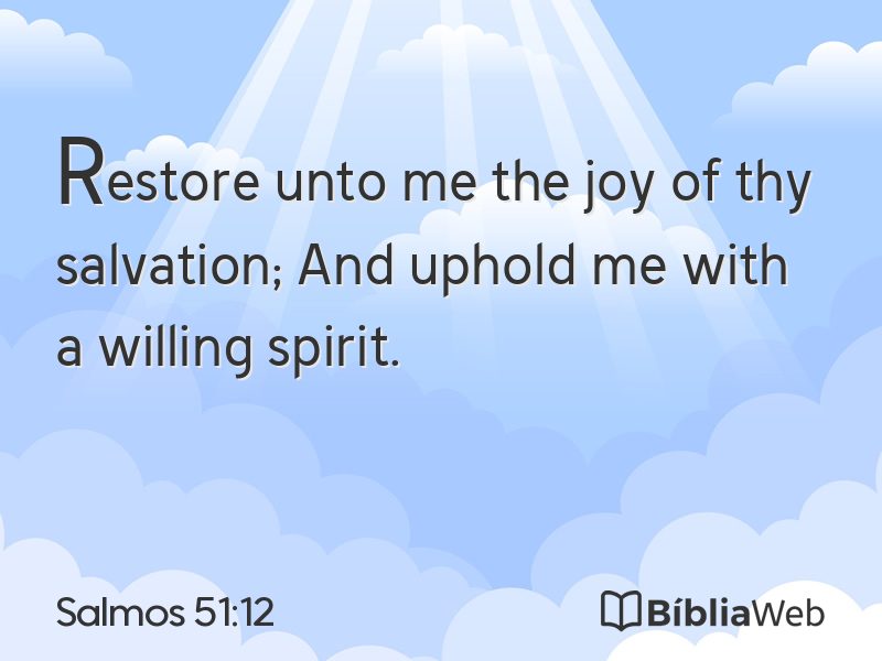 Salmos 51:12 em imagem para compartilhar