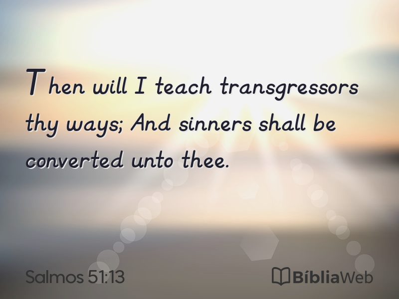 Salmos 51:13 em imagem para compartilhar