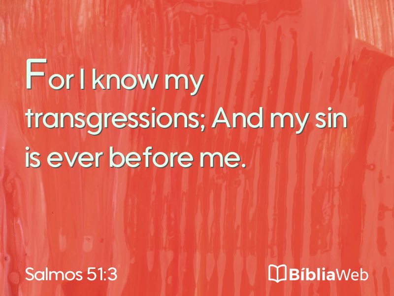 Salmos 51:3 em imagem para compartilhar
