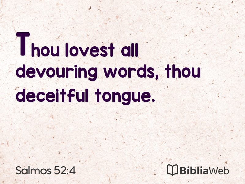 Salmos 52:4 em imagem para compartilhar