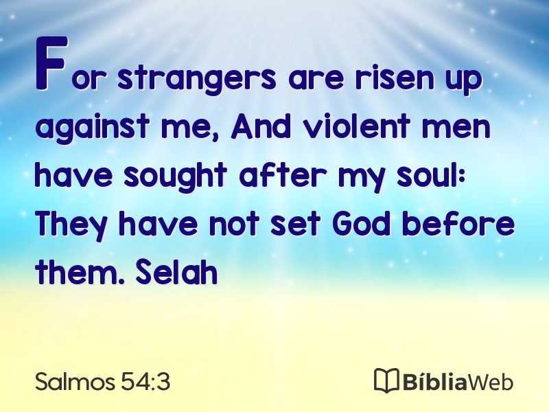 Salmos 54:3 em imagem para compartilhar