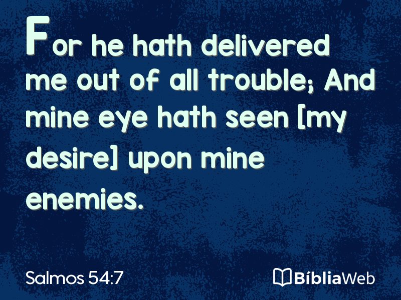 Salmos 54:7 em imagem para compartilhar