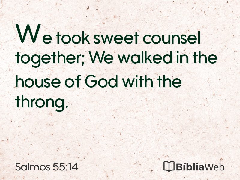 Salmos 55:14 em imagem para compartilhar