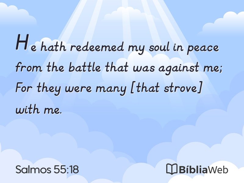 Salmos 55:18 em imagem para compartilhar