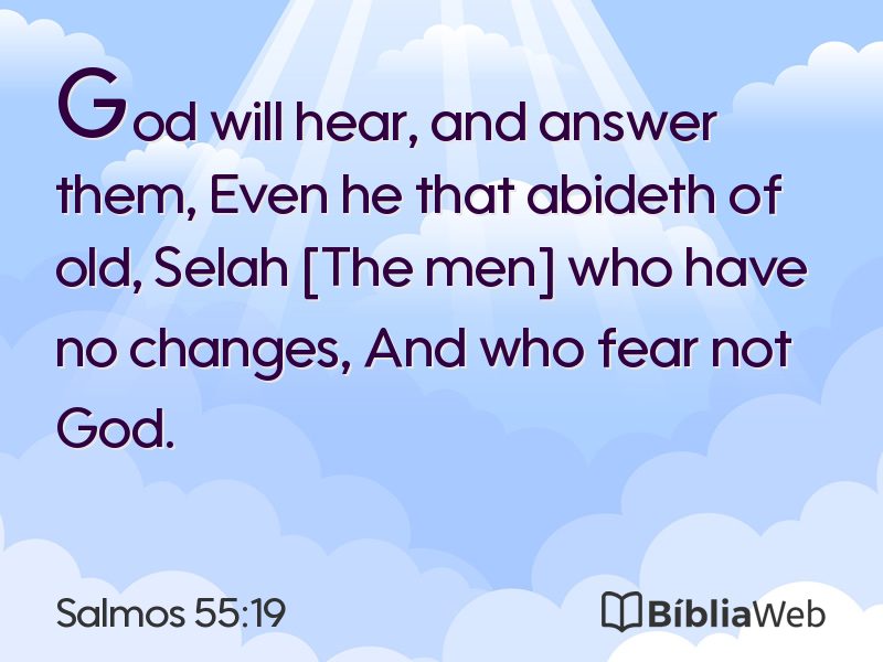 Salmos 55:19 em imagem para compartilhar