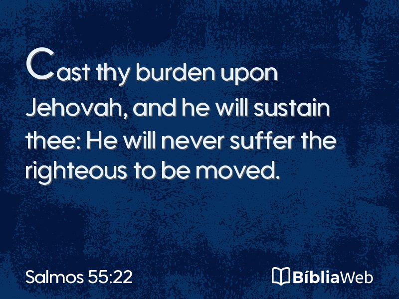 Salmos 55:22 em imagem para compartilhar