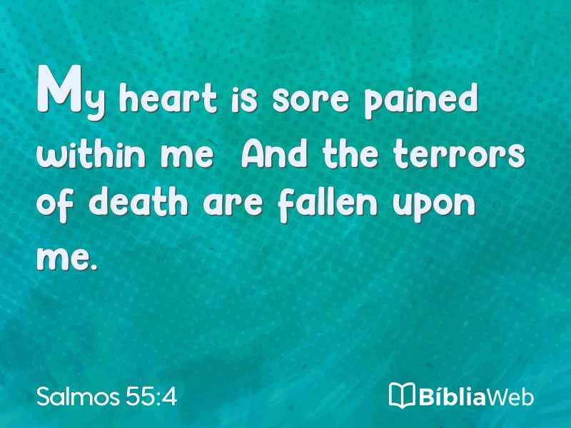 Salmos 55:4 em imagem para compartilhar