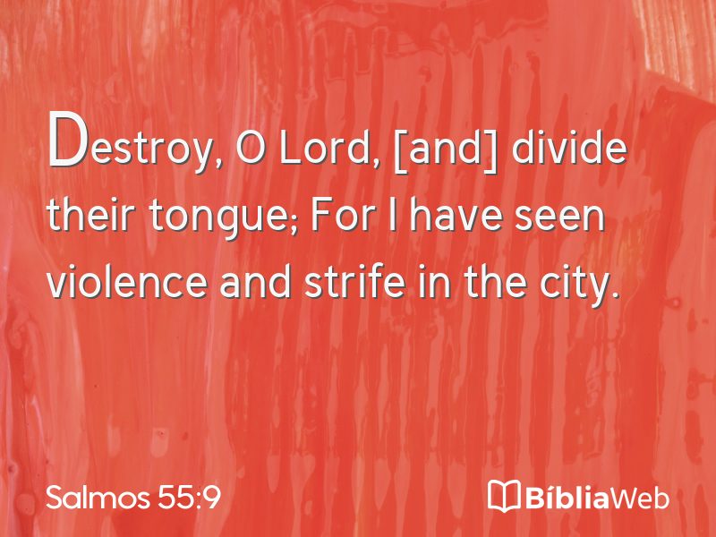 Salmos 55:9 em imagem para compartilhar