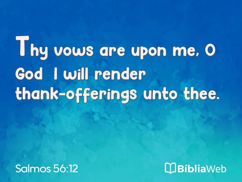 Salmos 56:12 em imagem para compartilhar
