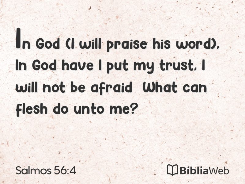 Salmos 56:4 em imagem para compartilhar