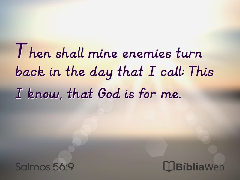 Salmos 56:9 em imagem para compartilhar