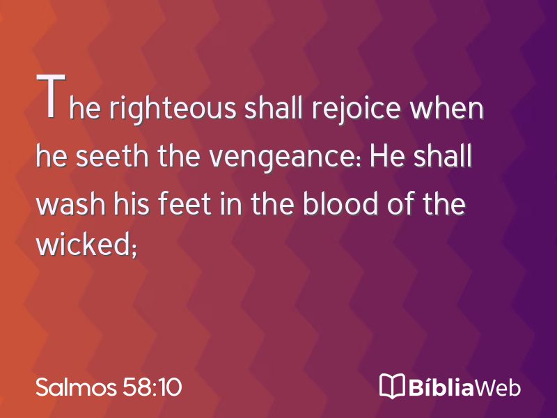 Salmos 58:10 em imagem para compartilhar
