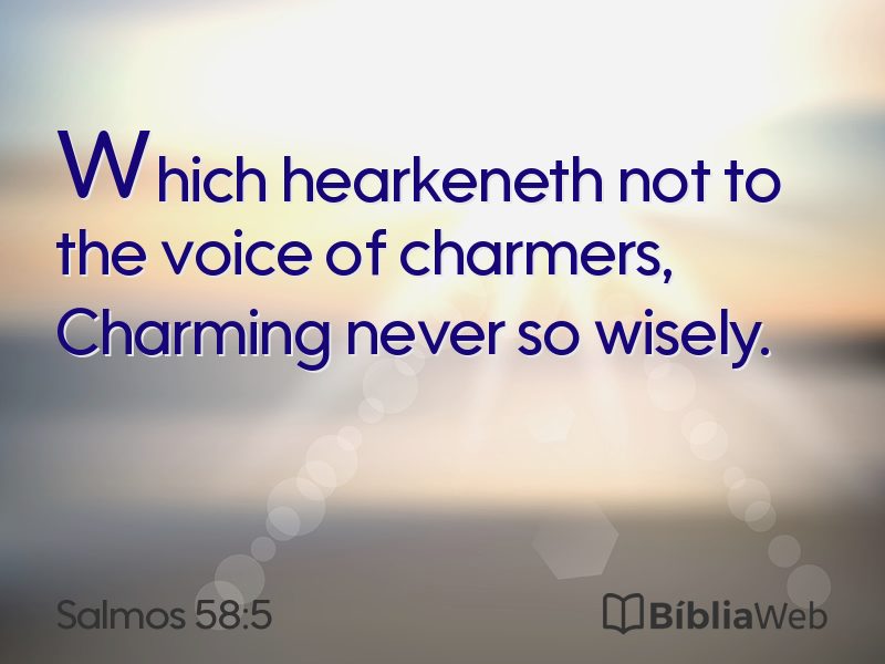 Salmos 58:5 em imagem para compartilhar