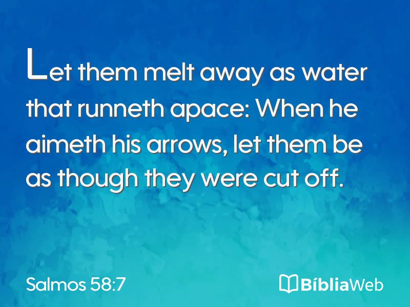 Salmos 58:7 em imagem para compartilhar