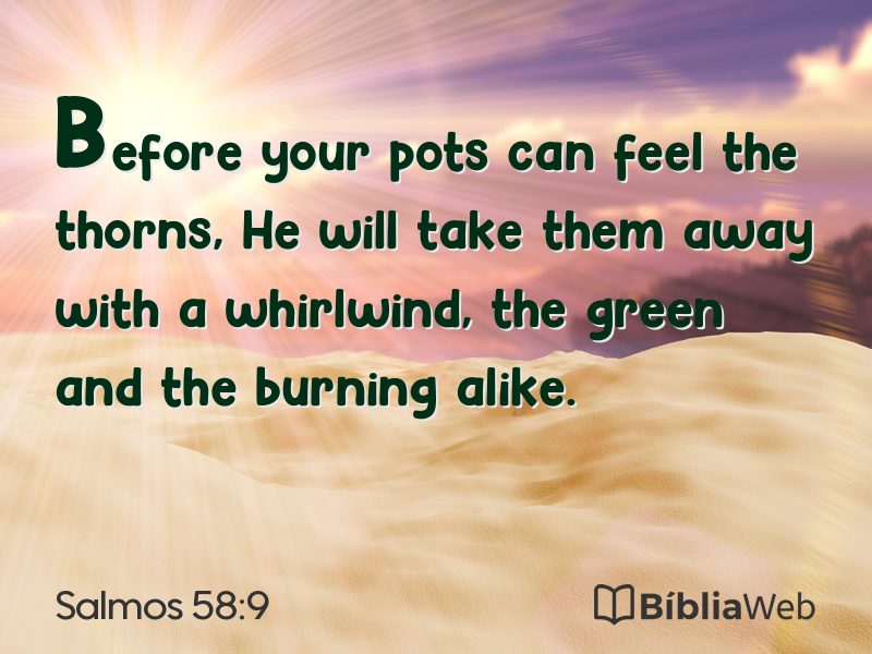 Salmos 58:9 em imagem para compartilhar