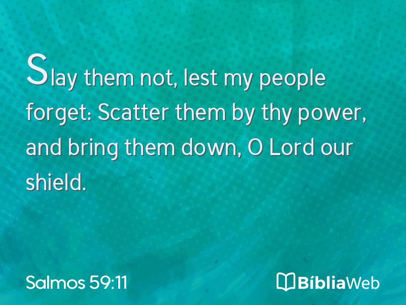 Salmos 59:11 em imagem para compartilhar