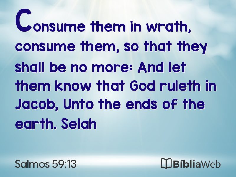 Salmos 59:13 em imagem para compartilhar