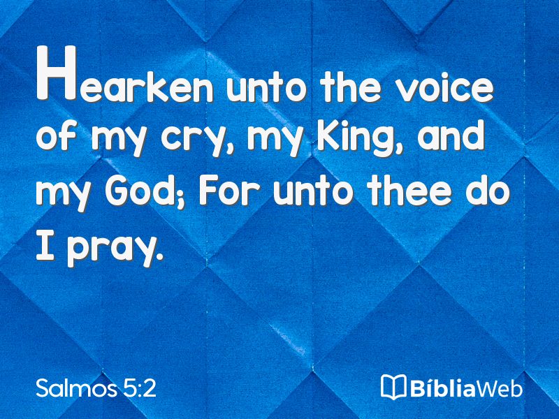 Salmos 5:2 em imagem para compartilhar