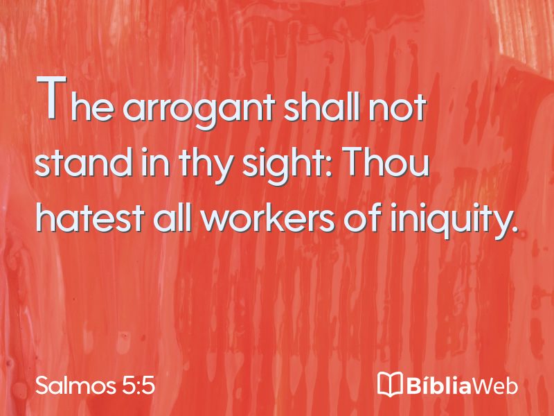 Salmos 5:5 em imagem para compartilhar