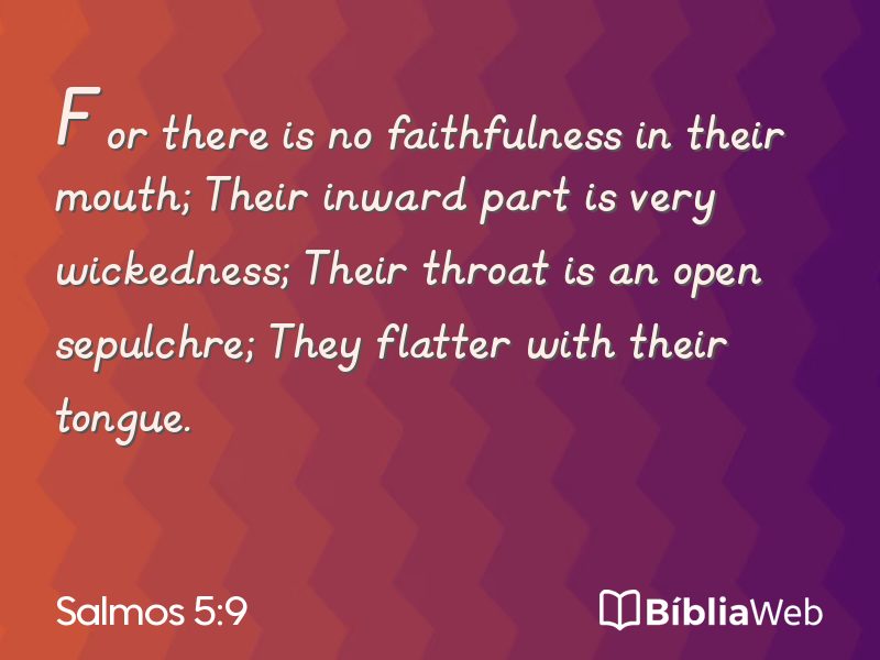 Salmos 5:9 em imagem para compartilhar