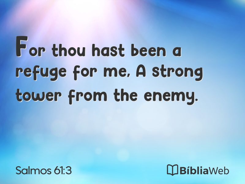 Salmos 61:3 em imagem para compartilhar