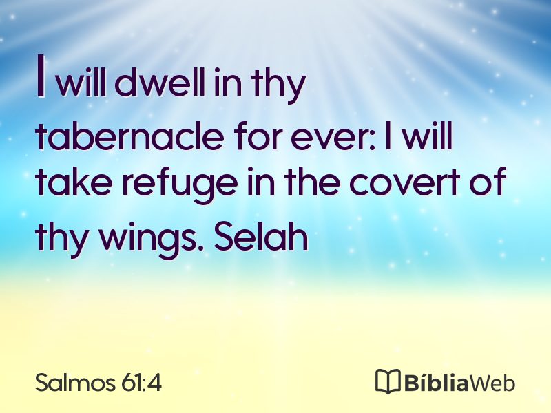 Salmos 61:4 em imagem para compartilhar