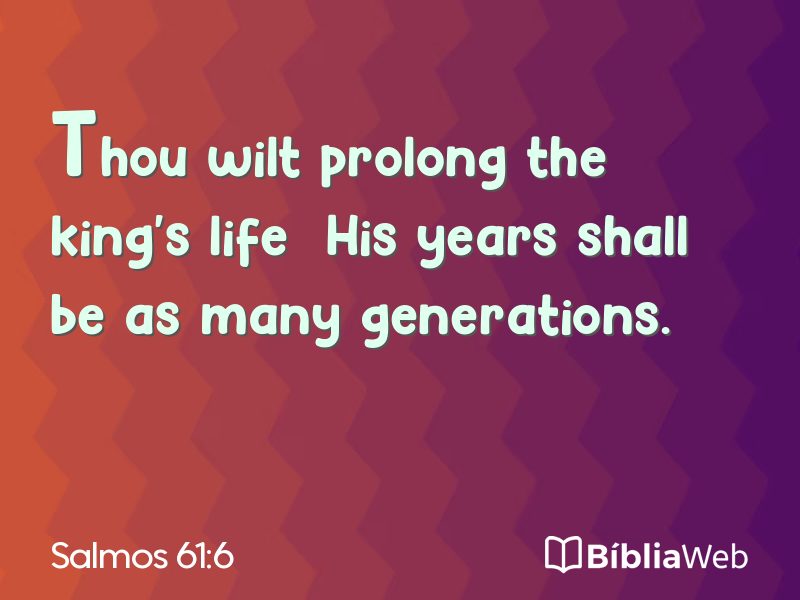 Salmos 61:6 em imagem para compartilhar