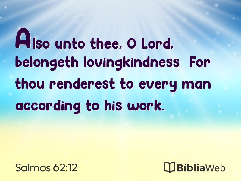 Salmos 62:12 em imagem para compartilhar