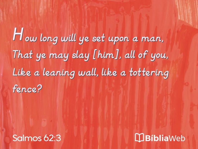 Salmos 62:3 em imagem para compartilhar