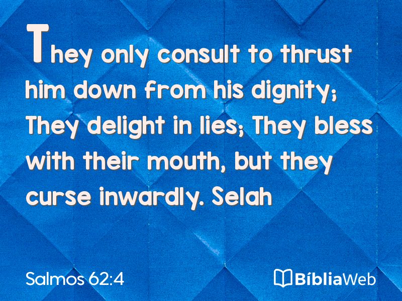 Salmos 62:4 em imagem para compartilhar