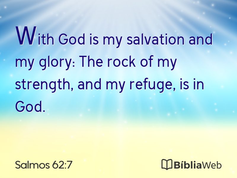 Salmos 62:7 em imagem para compartilhar