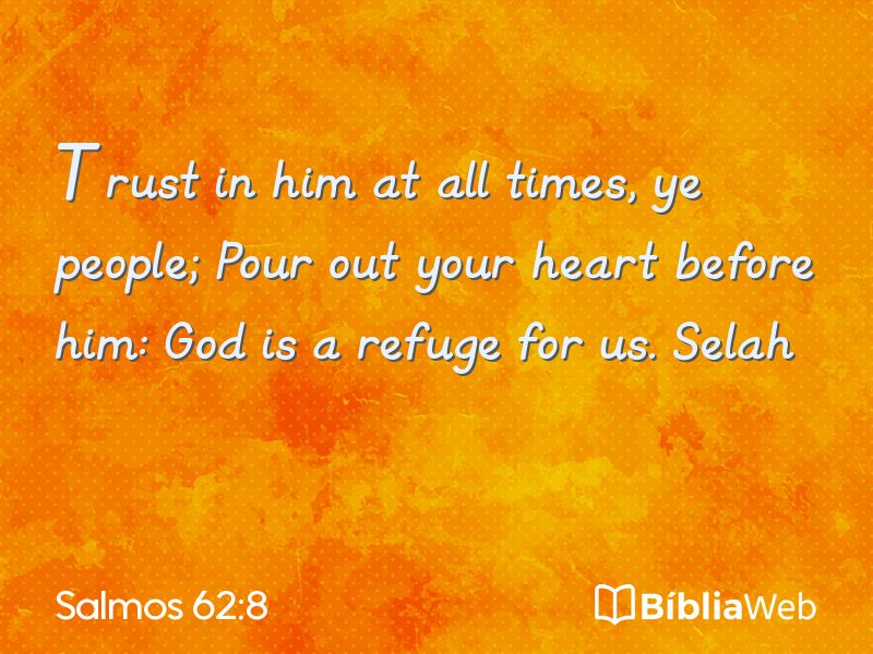 Salmos 62:8 em imagem para compartilhar