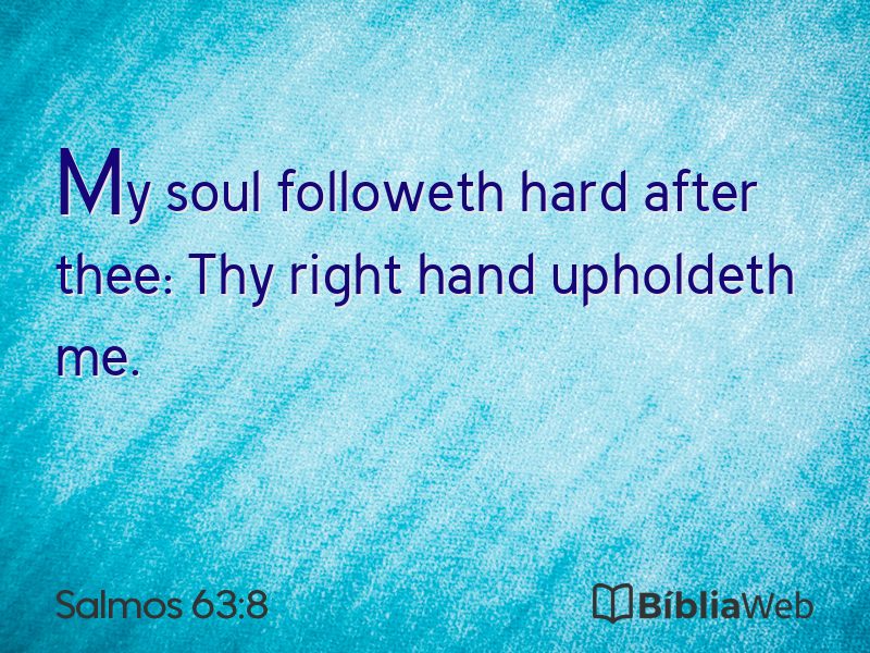 Salmos 63:8 em imagem para compartilhar