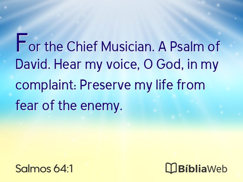 Salmos 64:1 em imagem para compartilhar